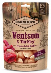 Carnilove Dog Freeze-Dried Snack Raw Venison & Turkey