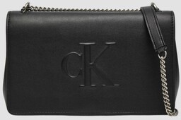 CALVIN KLEIN Czarna torebka damska z tłoczonym logo