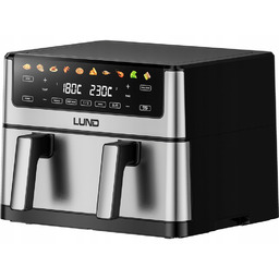 Frytkownica Beztłuszczowa Airfryer Air Fryer 10L 2600W Dwukomorowa