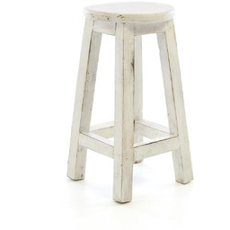 HOKER DREWNIANY 50 CM VINTAGE STOŁEK DEKORACYJNY OZDOBNY