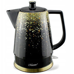 Maestro MR074 czajnik ceramiczny 1,5L 1500W czarno-złoty