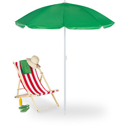 Relaxdays Parasol przeciwsłoneczny, Ø 160 cm, zginany,