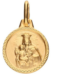 Złoty medalik 585 Matka Boska z dzieciątkiem 1,13