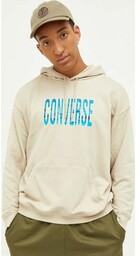 Converse bluza męska kolor beżowy z kapturem