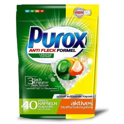 Purox Kapsułki do prania 40 sztuk Uniwersalne 720g