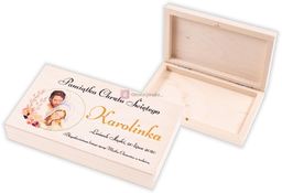 Pudełeczko drewniane EKO z nadrukiem UV - Pamiątka