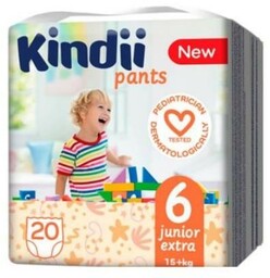Kindii Pants Junior Extra Pieluchomajtki rozmiar 6, 15+kg,