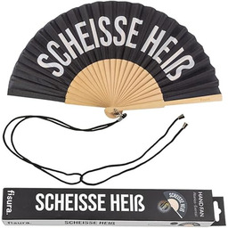 Fisura Oryginalny wachlarz z napisem s*heisse heir .