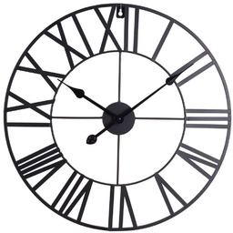 Home Styling Collection Zegar metalowy VINTAGE z rzymskimi
