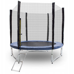 Ogrodowa trampolina do skakania 250cm siatka bezpieczeństwa wysoka