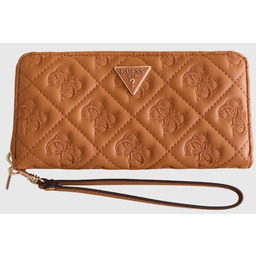 GUESS Brązowy duży portfel damski Adelasia