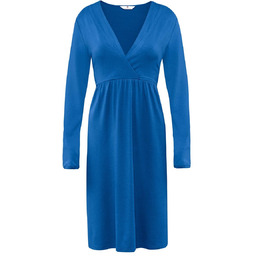 Damska sukienka ciążowa z dekoltem w serek niebieska