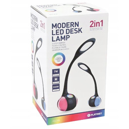 Lampka biurkowa Platinet czarny moc do 7