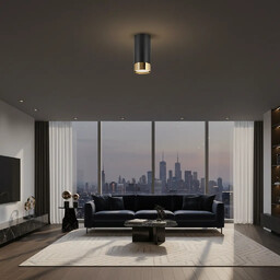 Plafon NERO 12,5 czarny/Złoty SL.1410 - Sollux