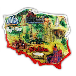 Magnes kontur Polska mapa