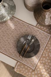 Le Jacquard Fran ais Podkładka bawełniana Wagara Beige