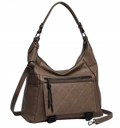 Miejska shopperka Eleganci E169 brązowa