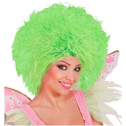 Neonowo zielona peruka