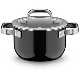 Garnek wysoki z pokrywką (2 l) czarny Fusiontec