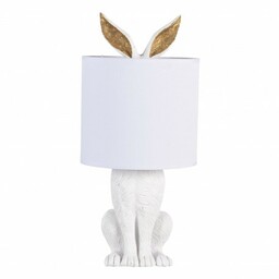 Lampa Stołowa Zając Biała Clayre & Eef