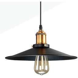 Lampa zawieszana Retro ABR-LWRT-E27 Abruzzo loftowa czarna złota