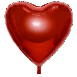 Balon foliowy serce czerwone - 62 cm -