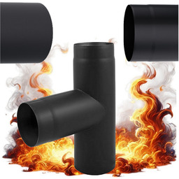 Trójnik 90 Stopni Fi 150 Czarny Kominowy