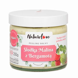 Naturolove Solny Peeling MALINA z BERGAMOTĄ, 300g