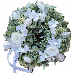 Wianek Wielkanocny Kwiatowy Stroik Wiosenny Na Drzwi Wieniec