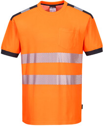 PORTWEST T181 T-SHIRT OSTRZEGAWCZY PW3 ; POMARAŃCZOWY/SZARY