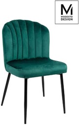 MODESTO krzesło RANGO zielone - welur, metal HB-01.GREEN