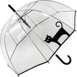 Parasol Dzwonek/kopuła, przezroczysty, dla kobiet  automatyczny system