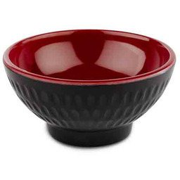 Miska ASIA PLUS, melamina, czarno - czerwona, 7.5x3.5