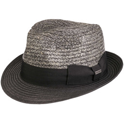Dalona Trilby Straw Hat by McBURN, czarno-szary, cm