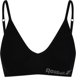 Reebok Damski top z kryształowym brzuchem, rozciągliwy, bawełniany,