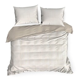 Eurofirany Pościel satynowa 140x200 Spring 80 beżowa jasna