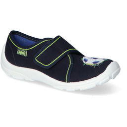 Kapcie chłopięce Befado 974X534 Granatowe na rzepy