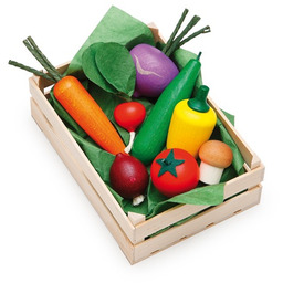 Drewniana skrzynka z warzywami ogrodowymi 28110 Erzi, zabawy