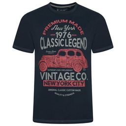 Koszulka Męska T-shirt z Nadrukiem ''VINTAGE NYC'' Granatowa