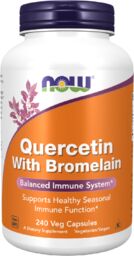 Now Foods Quercetin With Bromelain, kwercetyna i bromelaina,