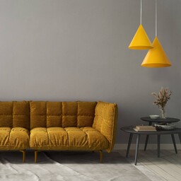 Lampa wisząca Cono TK Lighting, możliwość ściemniania, żółty