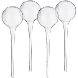 Relaxdays Kulki nawadniające szklane, zestaw 4 sztuk, wys.