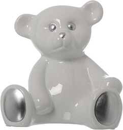 Alexandra House Living Figurka Dekoracyjna Biały Ceramiczny Niedźwiedź
