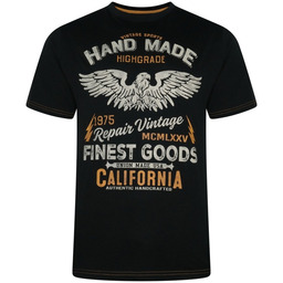 Koszulka Męska T-shirt z Nadrukiem ''CALIFORNIA'' Czarna KAM