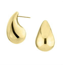 Drop złote dmuchane kolczyki krople ze stali szlachetnej