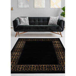 Dywan gold czarny 80 x 150 cm 0345