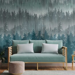 Las we Mgle- zmywalna Tapeta 3D- Fototapeta, Flizelina