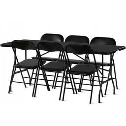 Zestaw Stół Składany 180x70cm 6x Krzesło Krzesła Składane