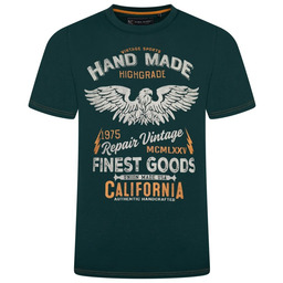 Koszulka Męska T-shirt z Nadrukiem ''CALIFORNIA'' Niebieska KAM