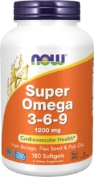 Now Foods Super Omega 3-6-9 1200 mg, 180